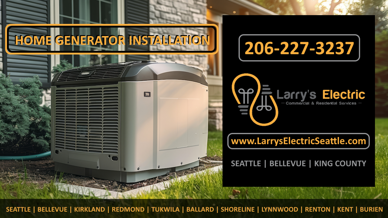 Residential Home and Commercial Building Generator Installation and Electrical Panel Wiring in Federal Way and King County, Washington