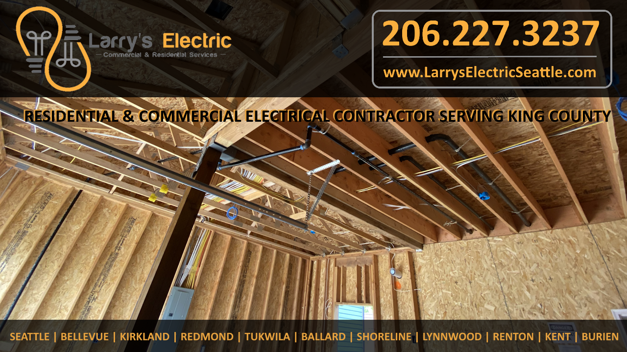 Residential New Construction Electrical Wiring, New Construction Electrician, Electrical Panel Hookup in Issaquah, WA.